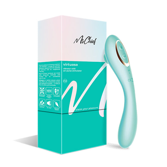 Ride Solo combo pack which includes Virtuoso massager, tea peach lube, & mstique stimulant gel Ride Solo combo pack which includes Virtuoso massager, tea peach lube, & mstique stimulant gel