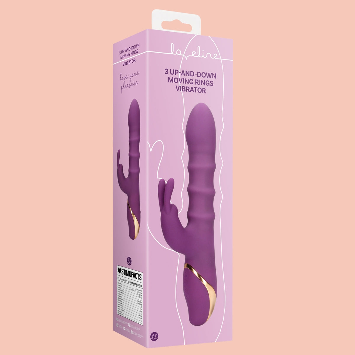 Rabbit Vibrator with 3 Up-and-Down Moving Rings Rabbit Vibrator with 3 Up-and-Down Moving Rings