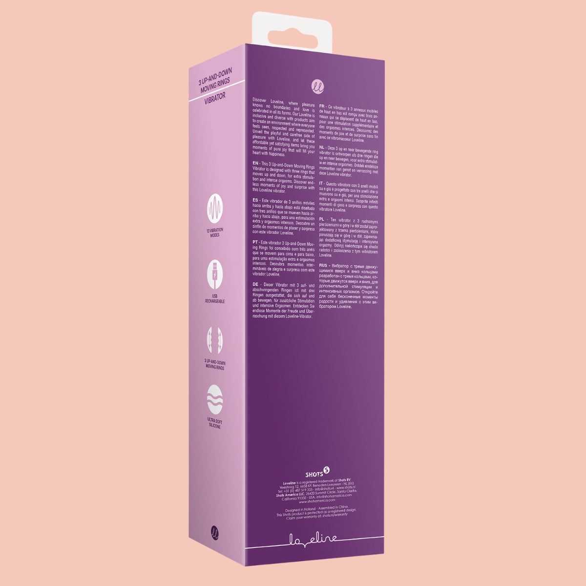 Rabbit Vibrator with 3 Up-and-Down Moving Rings Rabbit Vibrator with 3 Up-and-Down Moving Rings