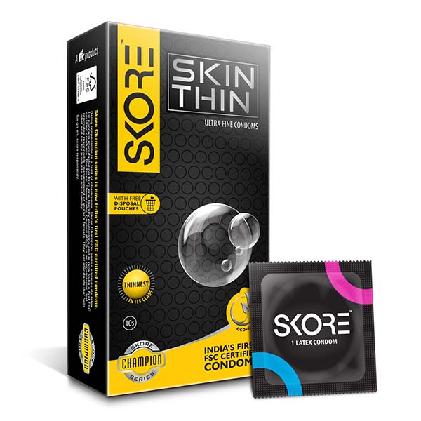 Skore Skin Thin Condoms 1 pack (10pcs)