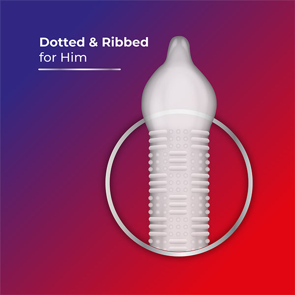 Skore Duo Max Dotted Condoms