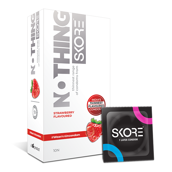 Skore Nothing Strawberry condoms Skore Nothing Strawberry condoms