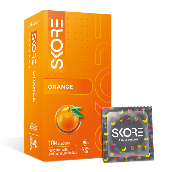 Buy Skore Orange flavoured Condoms