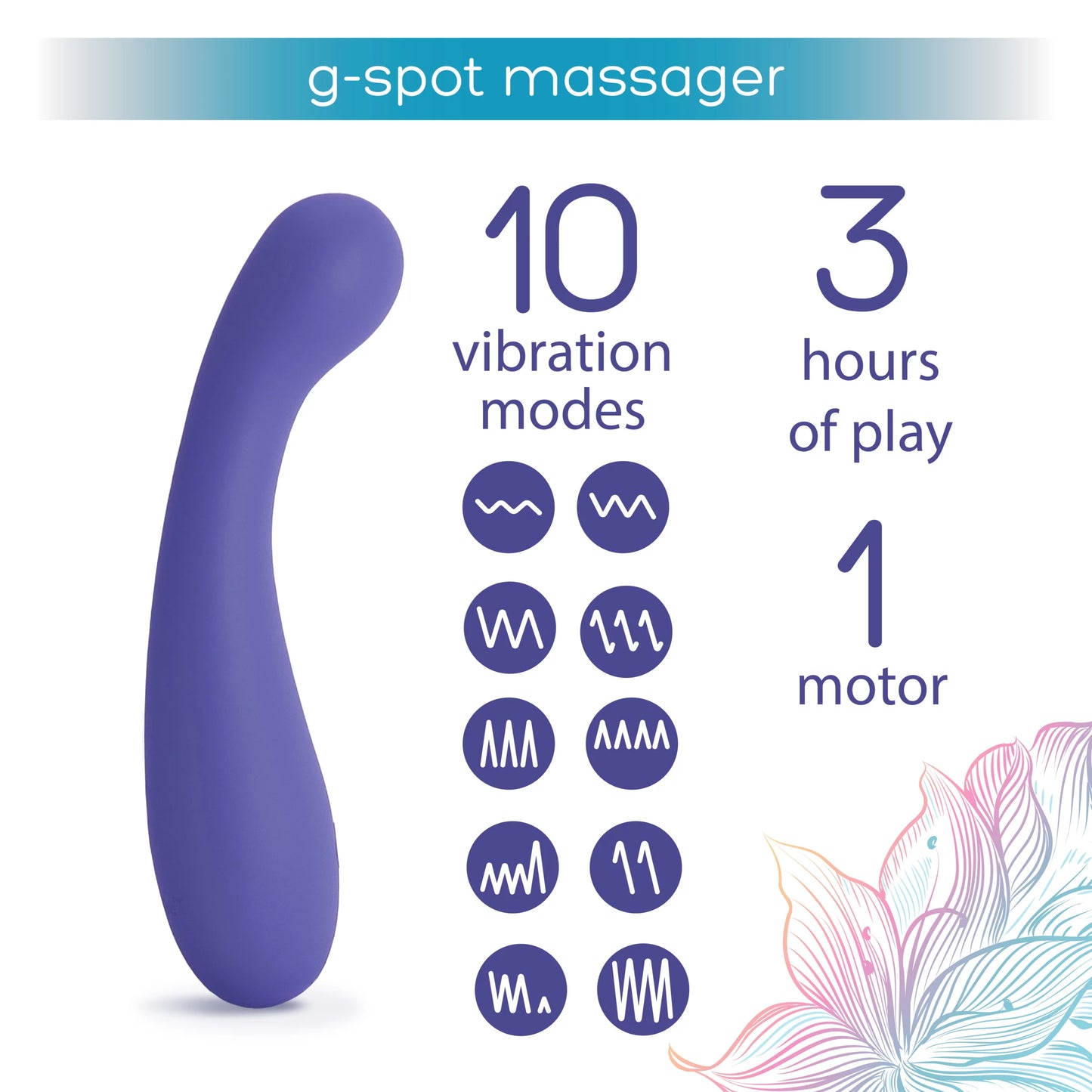 Plusone g-spot massager Featuring 10 vibration modes