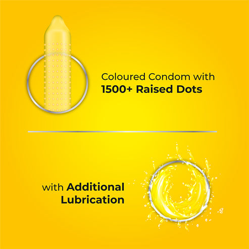 skore banana flavours dotted condoms