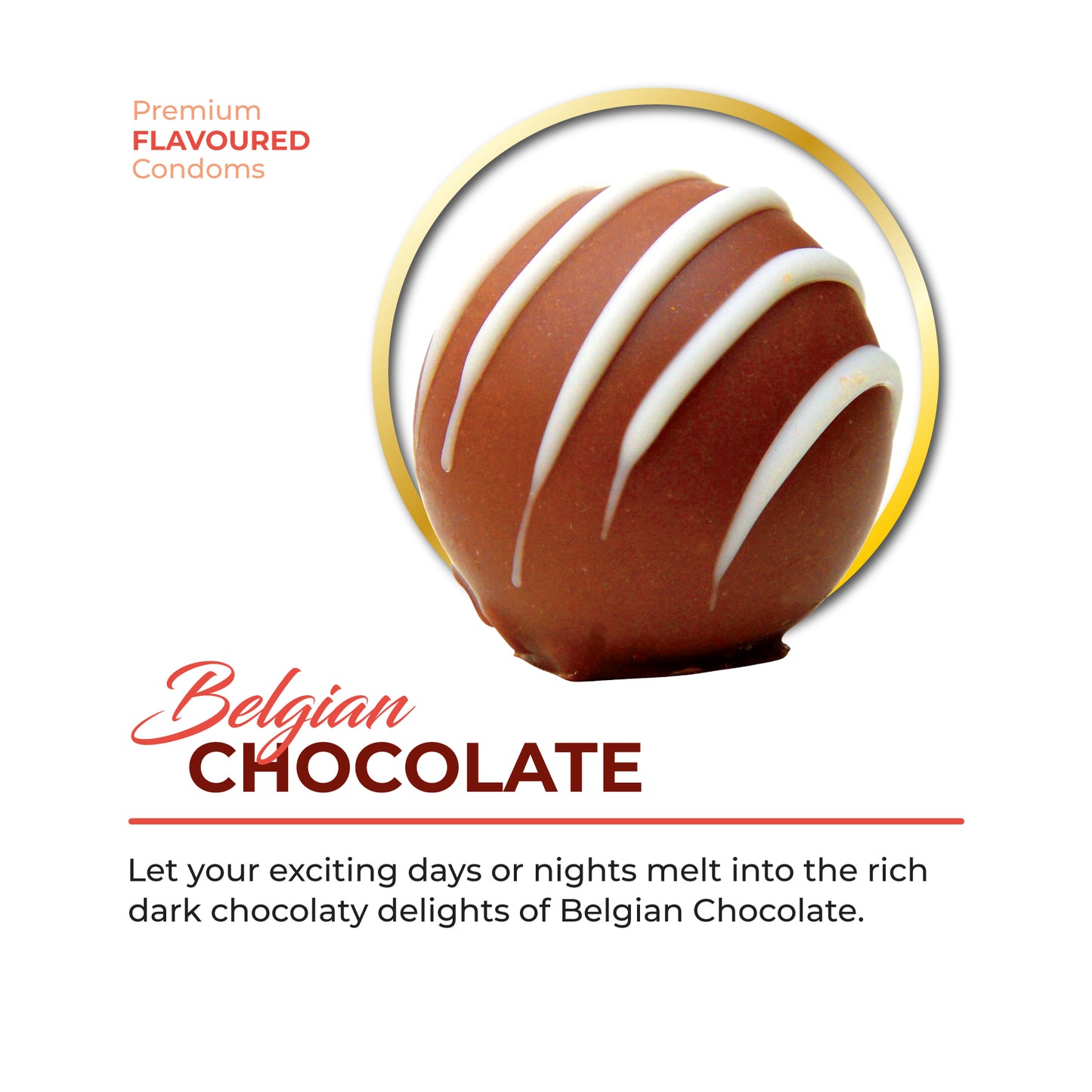 Skore belgian chocolate flavoured premium condoms