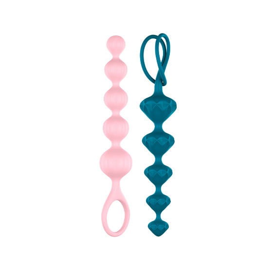 Pink/Turquoise coloured Love Beads