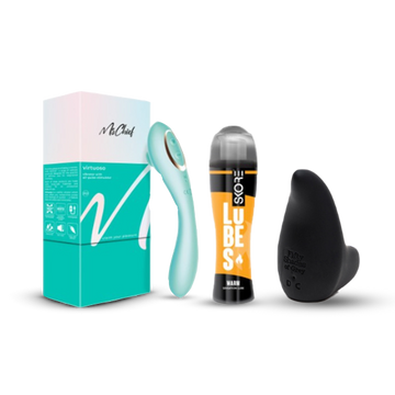 50 Shades of pleasure Kit: Virtuoso massager, finger massager, & Skore warm lube