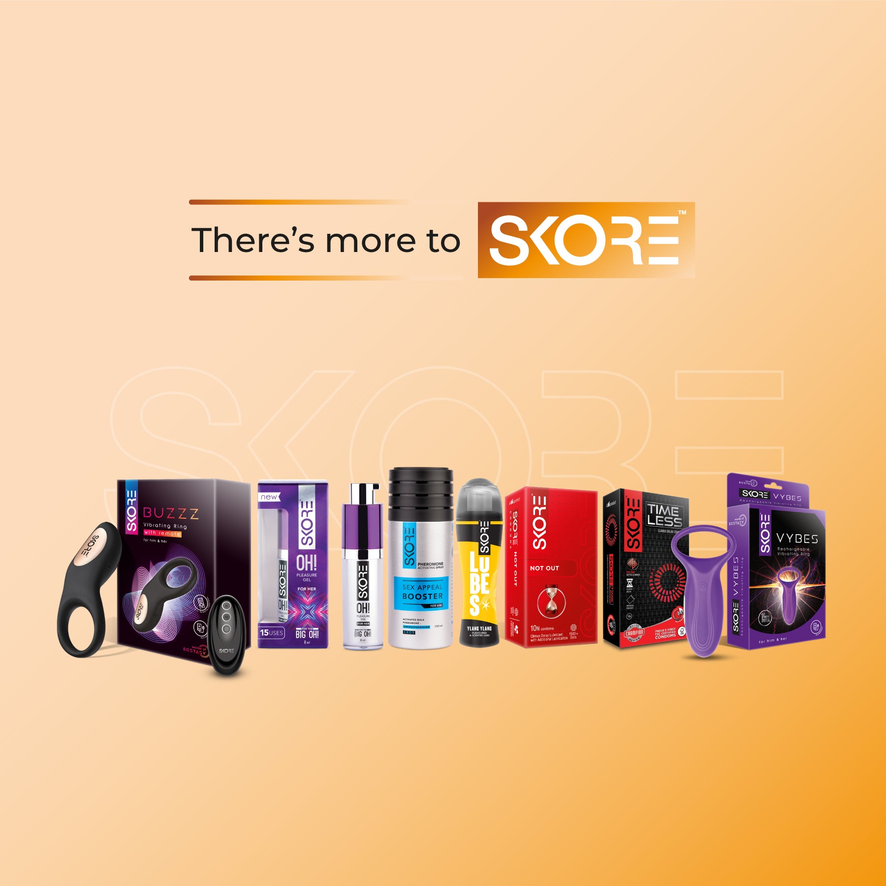 Skore toys, lubes and sprays