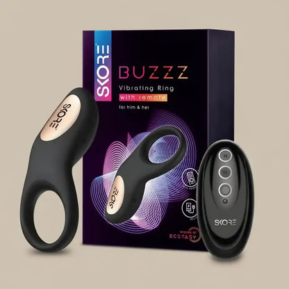 Skore Buzzz - Rechargeable Vibrating Ring with Remote For Him & Her
