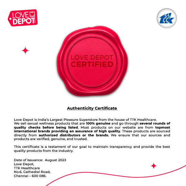 Authenticity certificate of Lovedepot