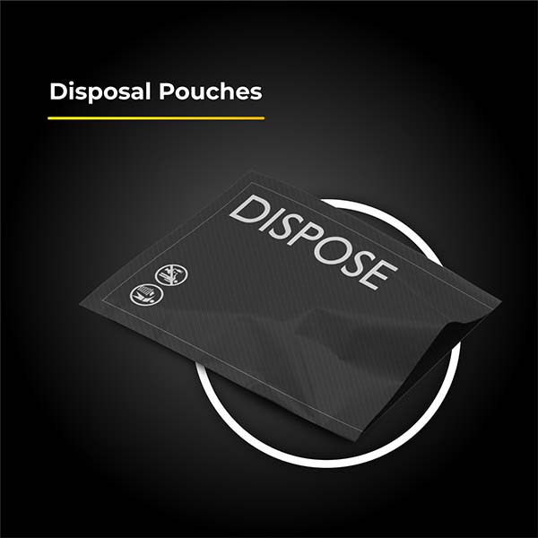 Skore condom has disposal pouches 