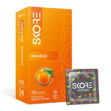 Buy Skore Orange flavoured Condoms