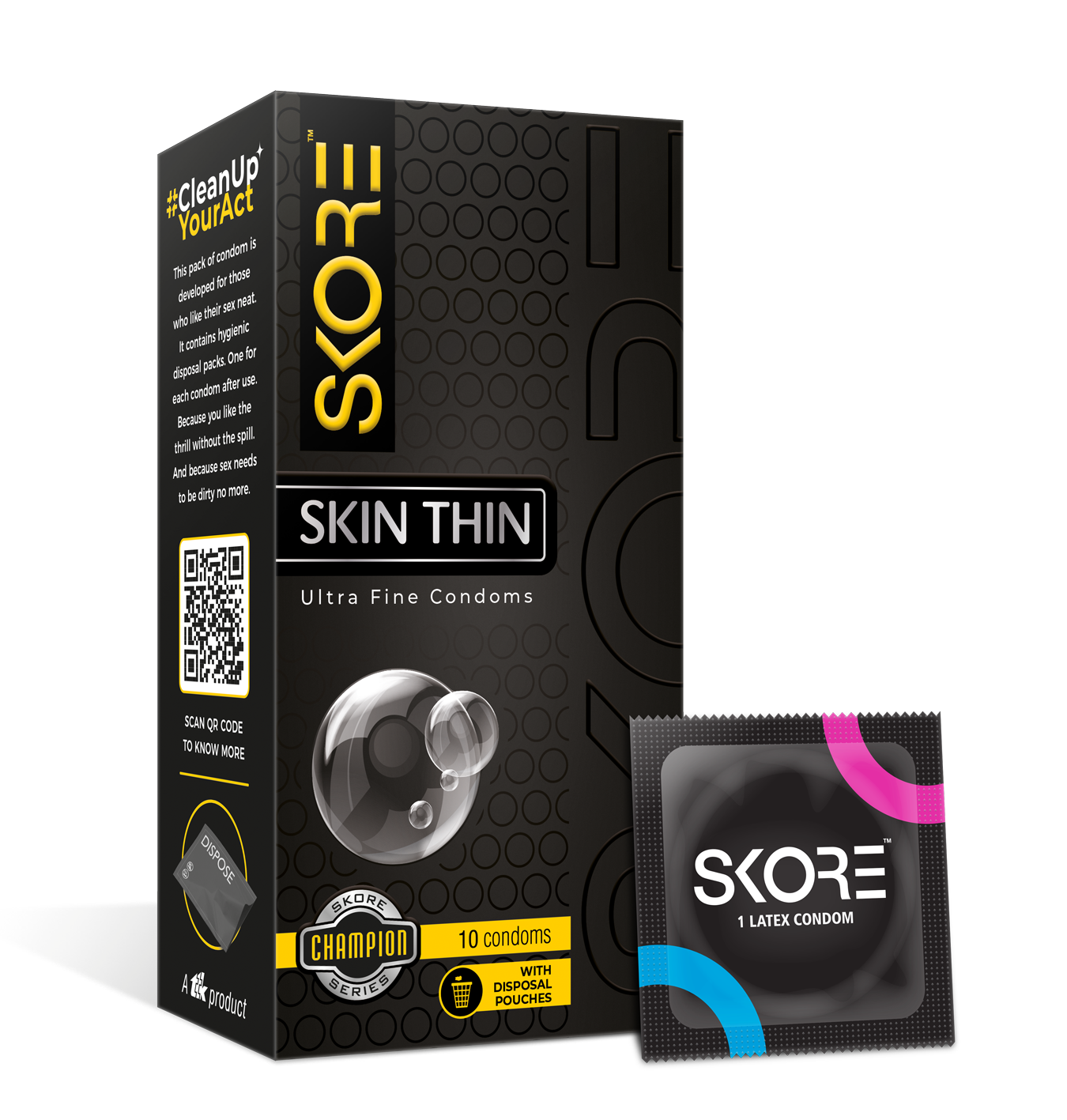 Skin Thin Condoms 1 pack (10pcs) Skore