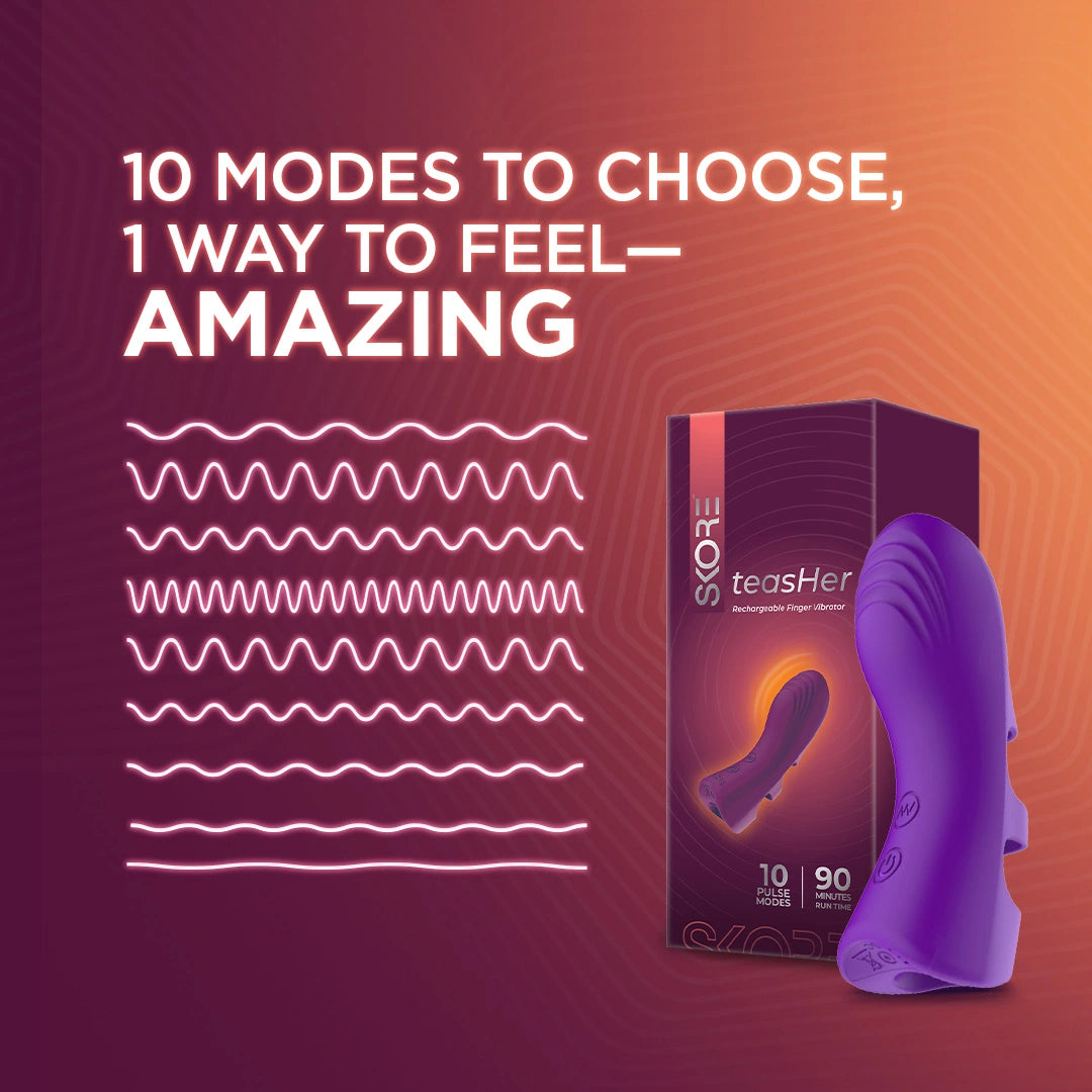 Skore Teasher 10 Modes Finger Vibrator