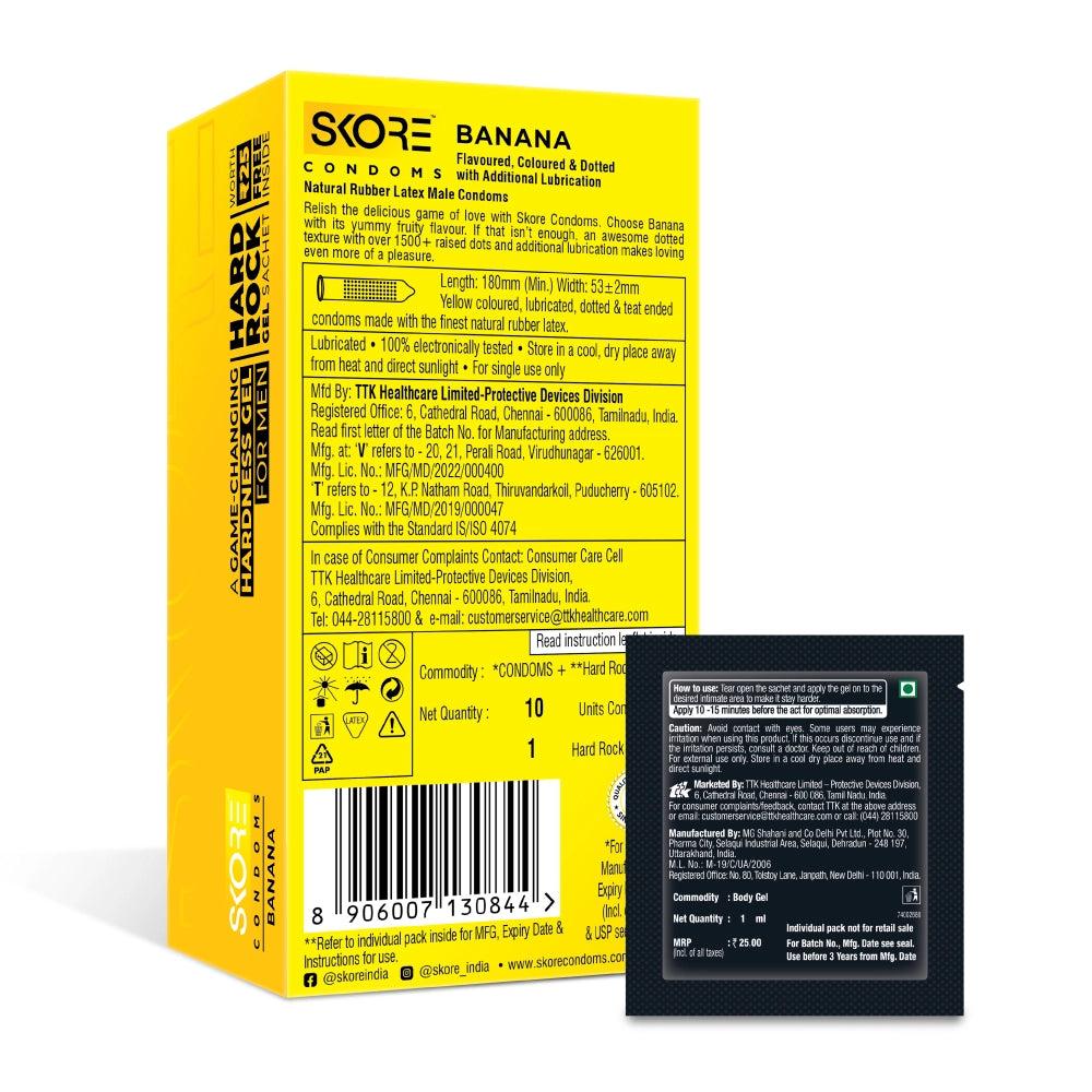 skore condom banana flavour