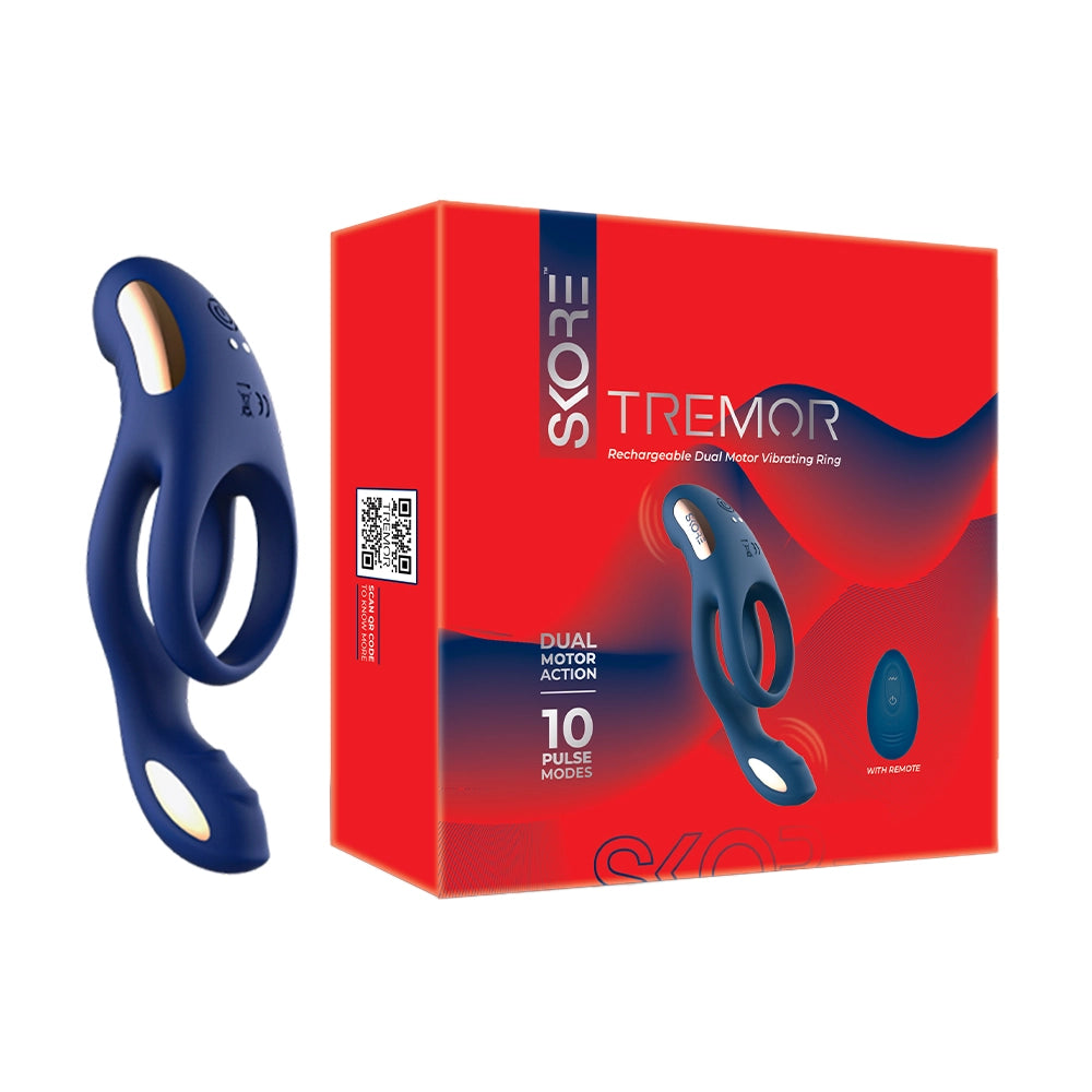 Skore TREMOR – Dual Motor Vibrating Ring with Ball Strap